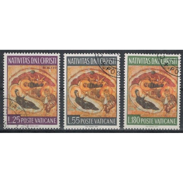 VATICAN 1967 Christmas 3v us