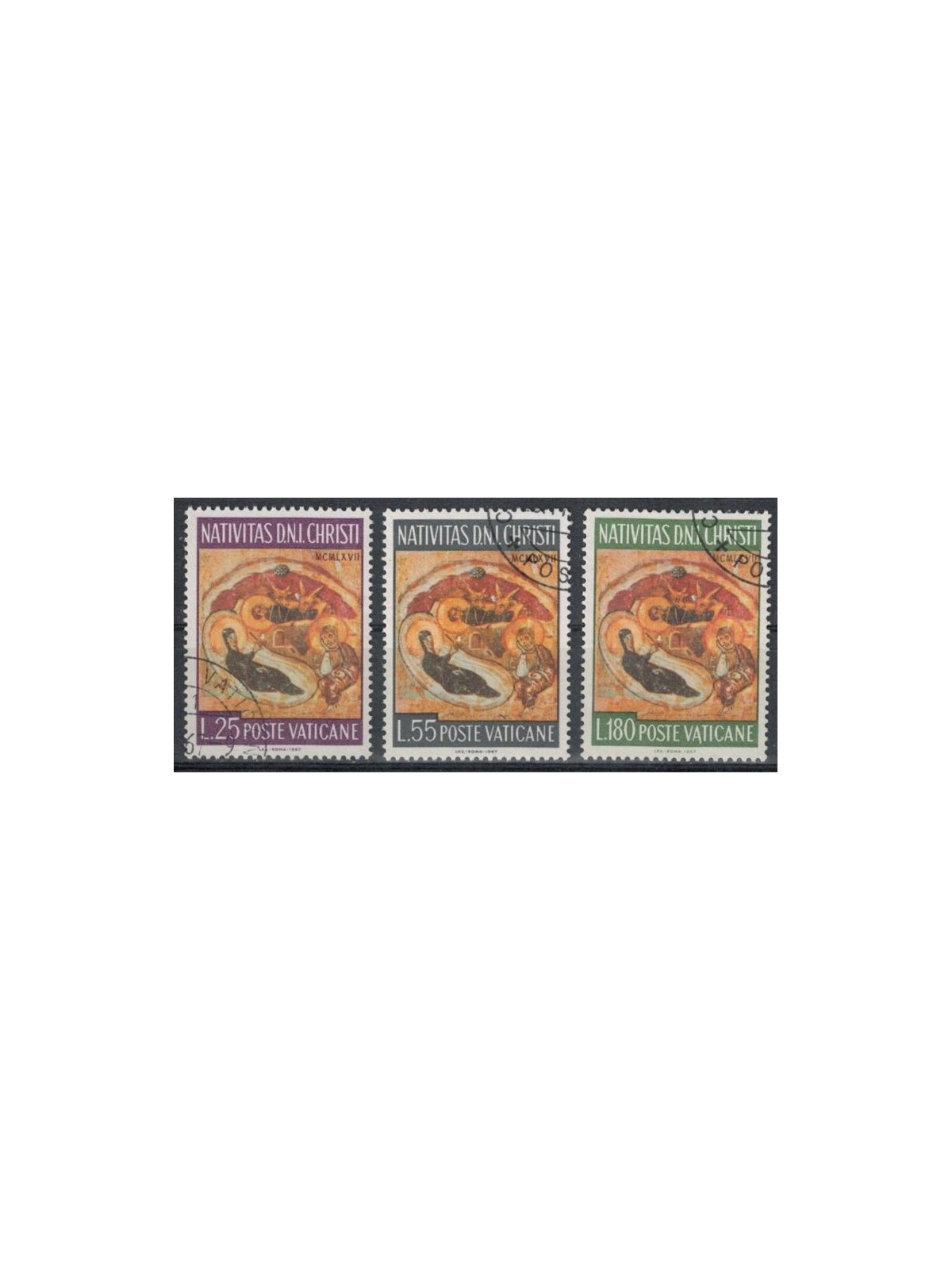 VATICAN 1967 Christmas 3v us