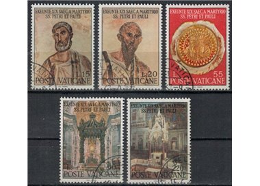 VATICANO 1967 Santi Pietro e Paolo 5v us