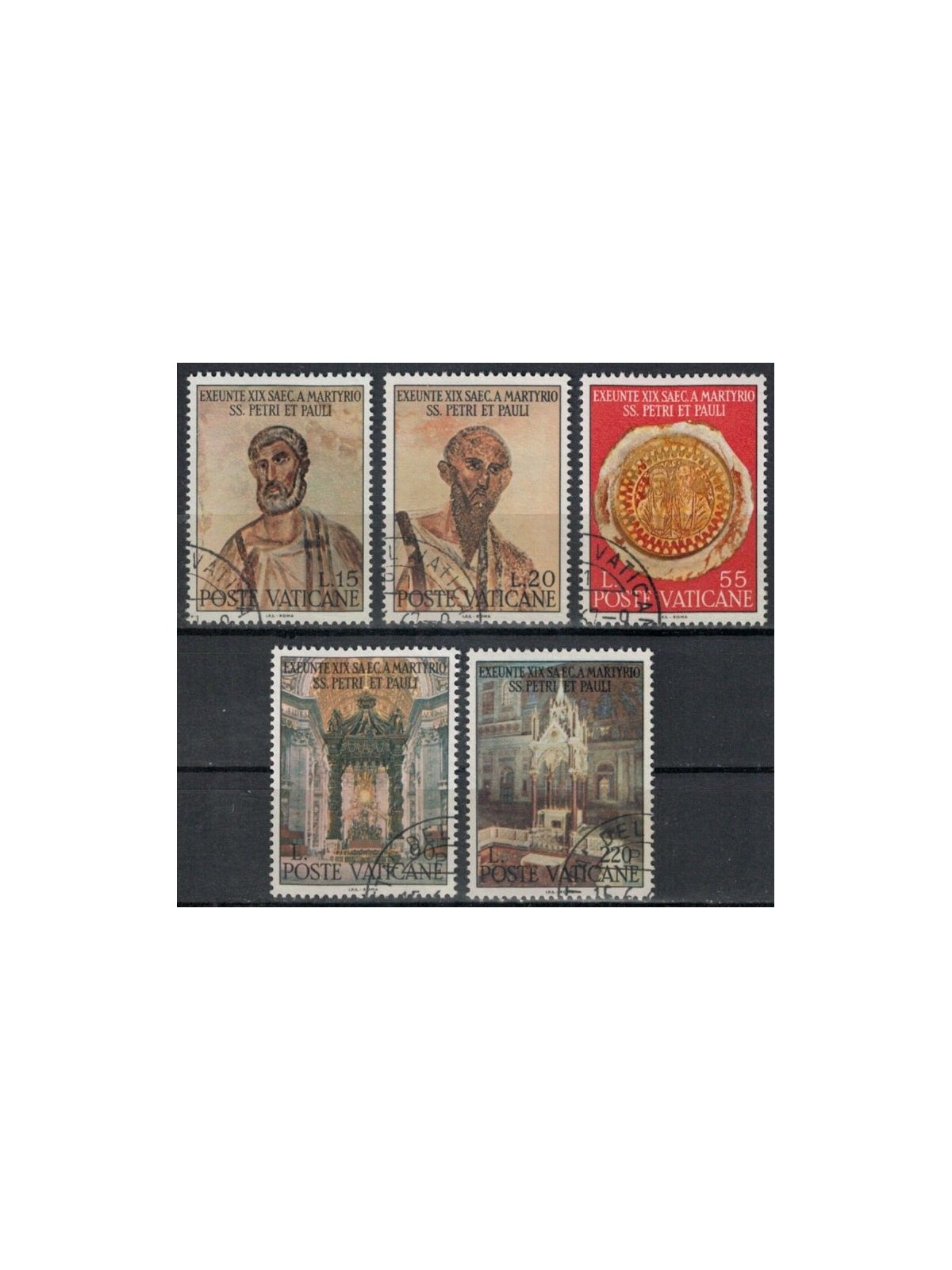 VATICANO 1967 Santi Pietro e Paolo 5v us