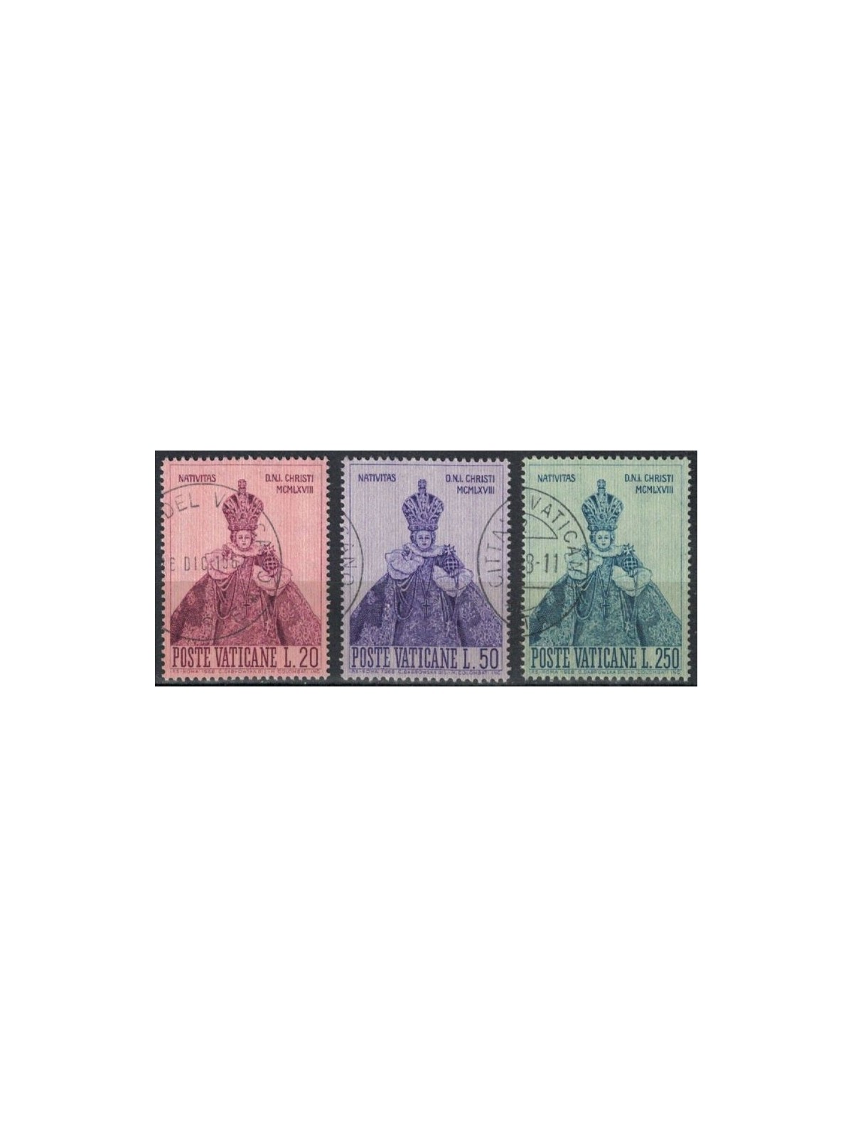 VATICANO 1968 Natale 3v us