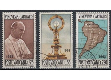 VATICAN 1968 Trip of Paul VI to Bogota 3v us