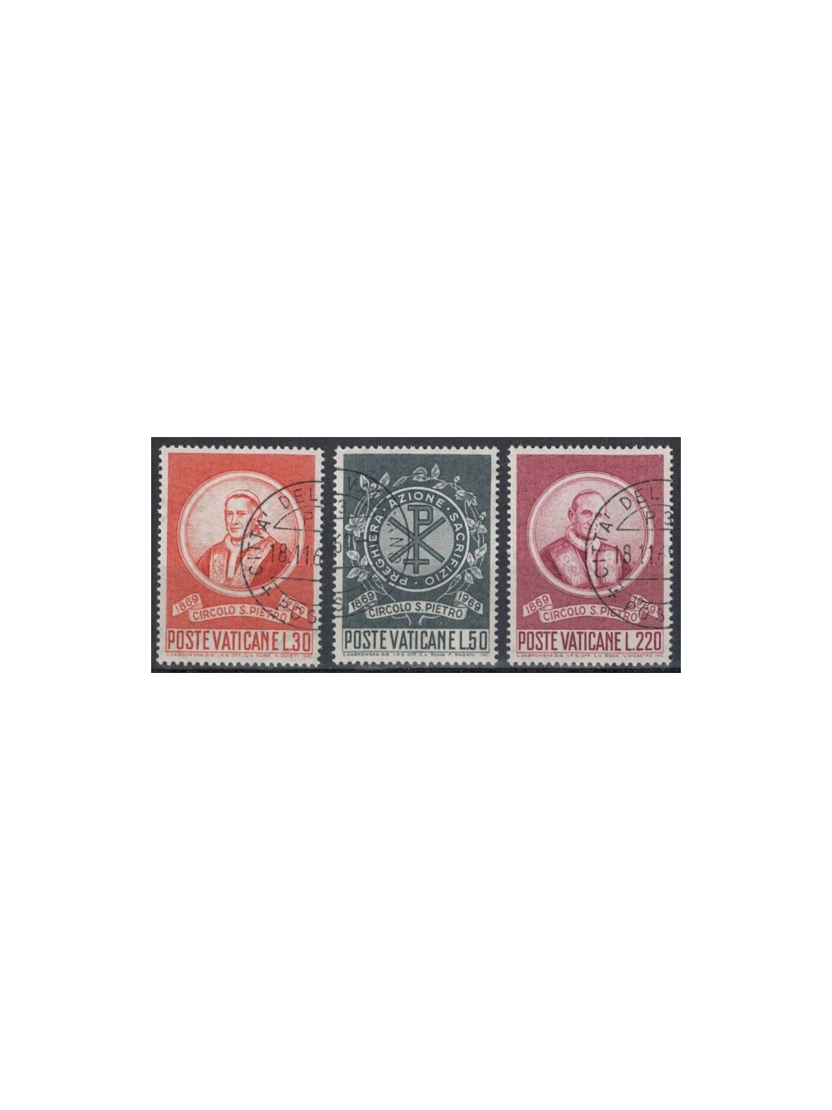 VATICAN 1969 Circolo San Pietro 3v us
