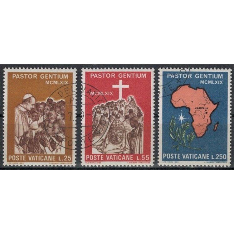 VATICANO 1969 Viaggio di Paolo VI in Africa 3v us