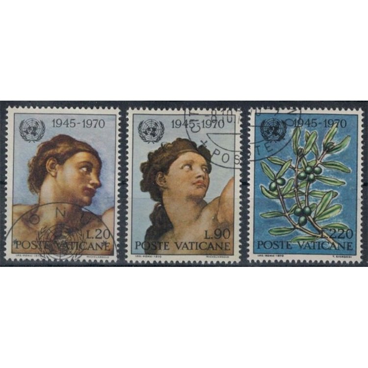 VATICAN 1970 Anniversary of the UN 3v us