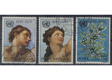 VATICAN 1970 Anniversary of the UN 3v us