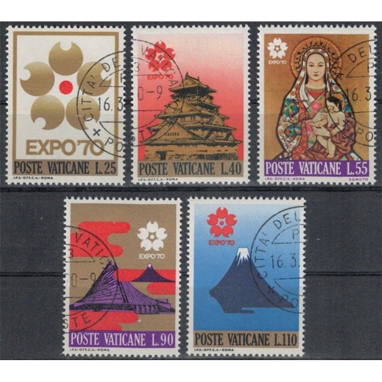VATICAN 1970 Universal Exhibition of Osaka 5v us