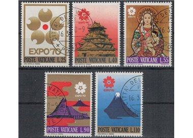 VATICAN 1970 Universal Exhibition of Osaka 5v us