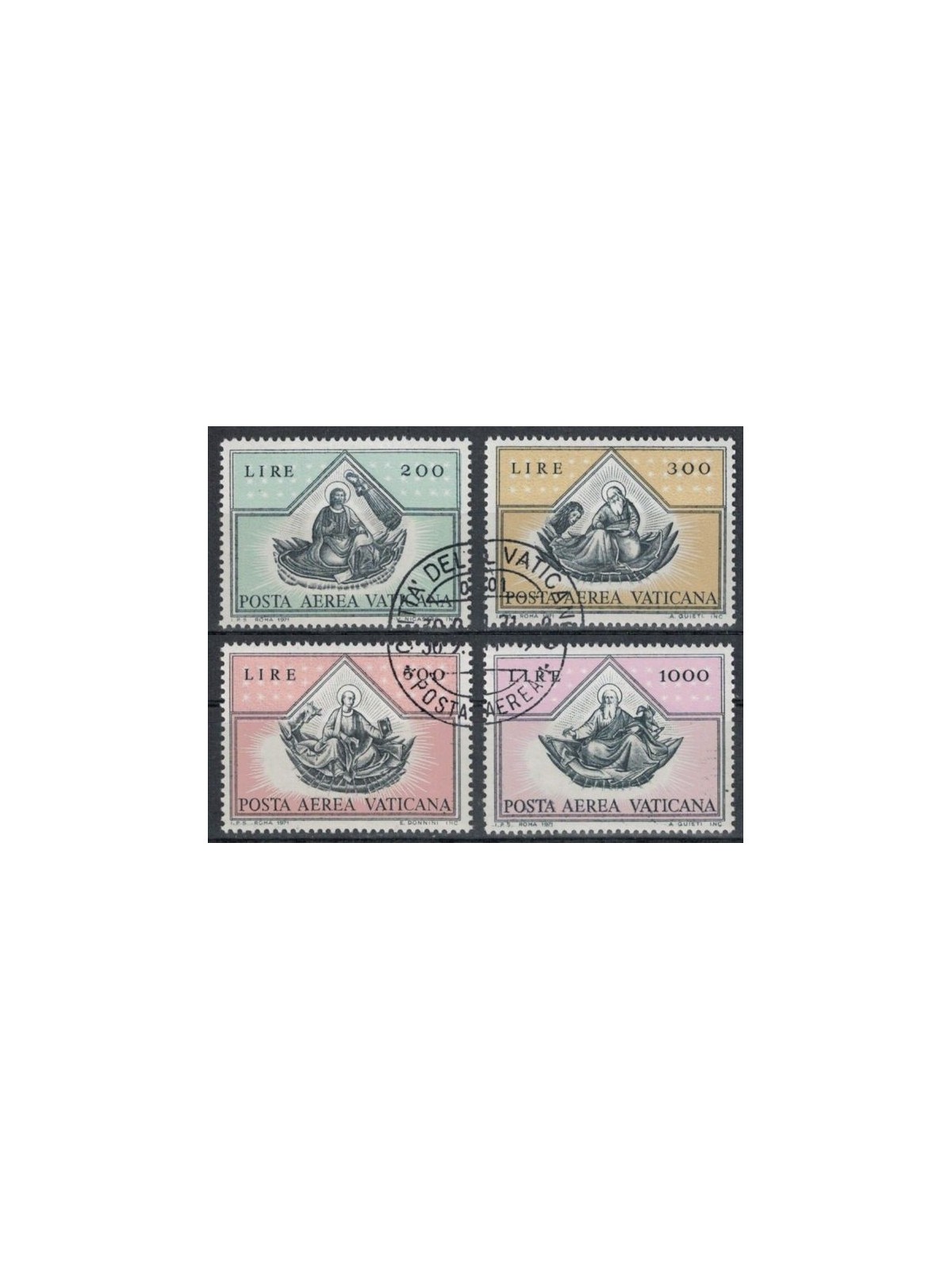 VATICAN 1971 The Four Evangelists (airmail) 4v us