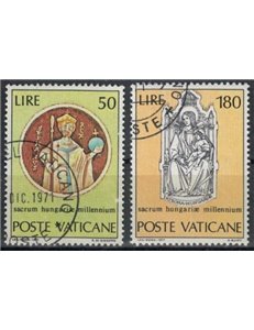 VATICAN 1971 Millennium of St. Stephen 2v us