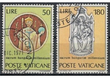 VATICAN 1971 Millennium of St. Stephen 2v us