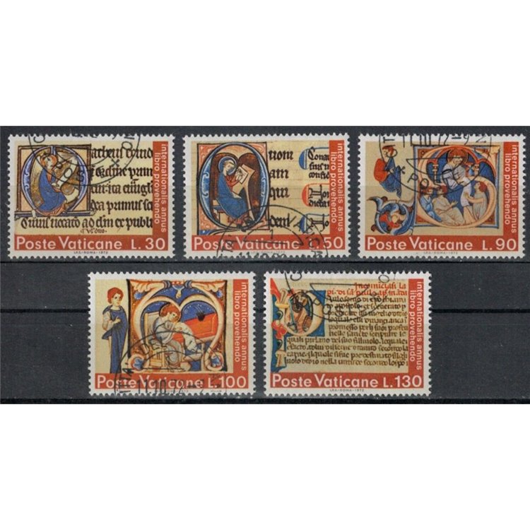 VATICAN 1972 International Year of the Book 5v us