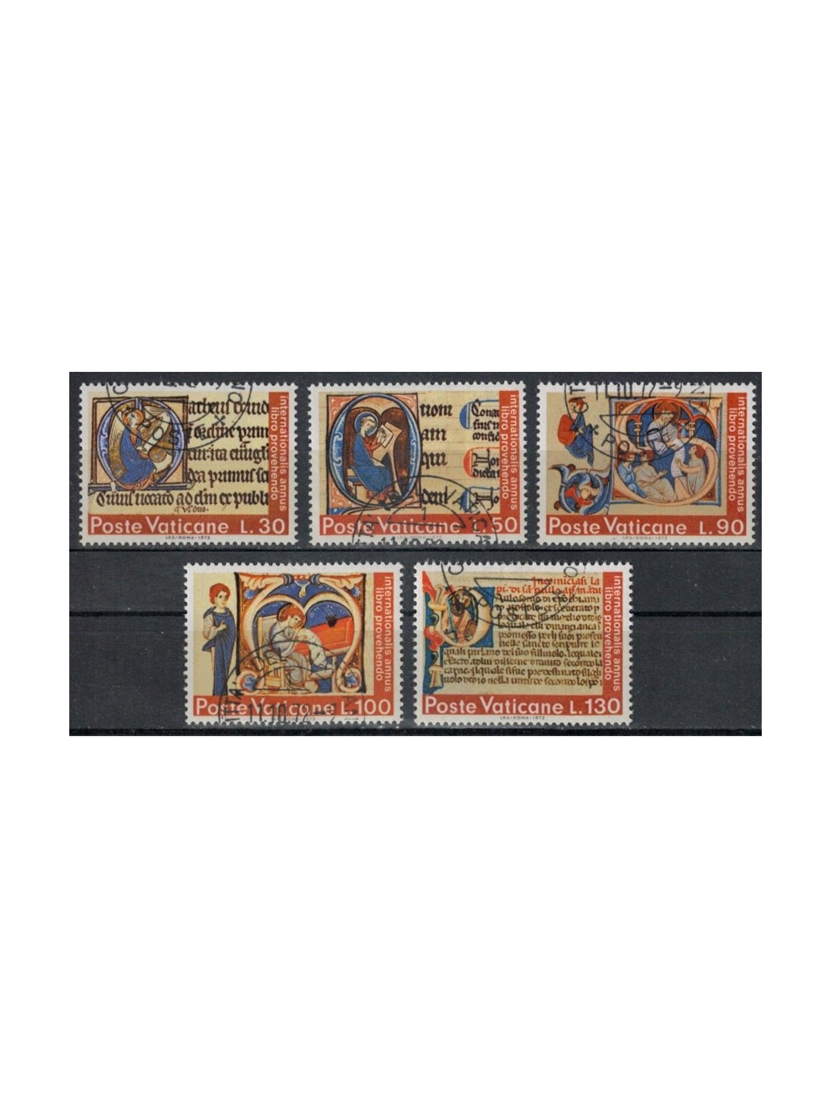 VATICANO 1972 Anno internazionale del libro 5v us