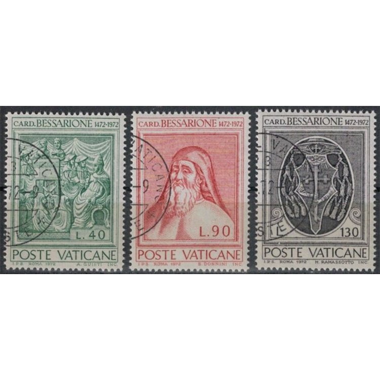 VATICANO 1972 Cardinale Bessarione 3v us