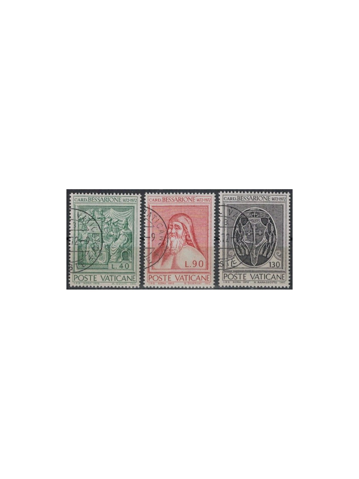 VATICAN 1972 Cardinal Bessarion 3v us