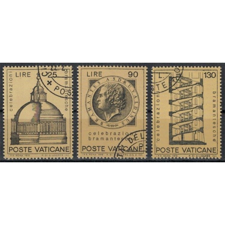 VATICAN 1972 Bramante Celebrations 3v us
