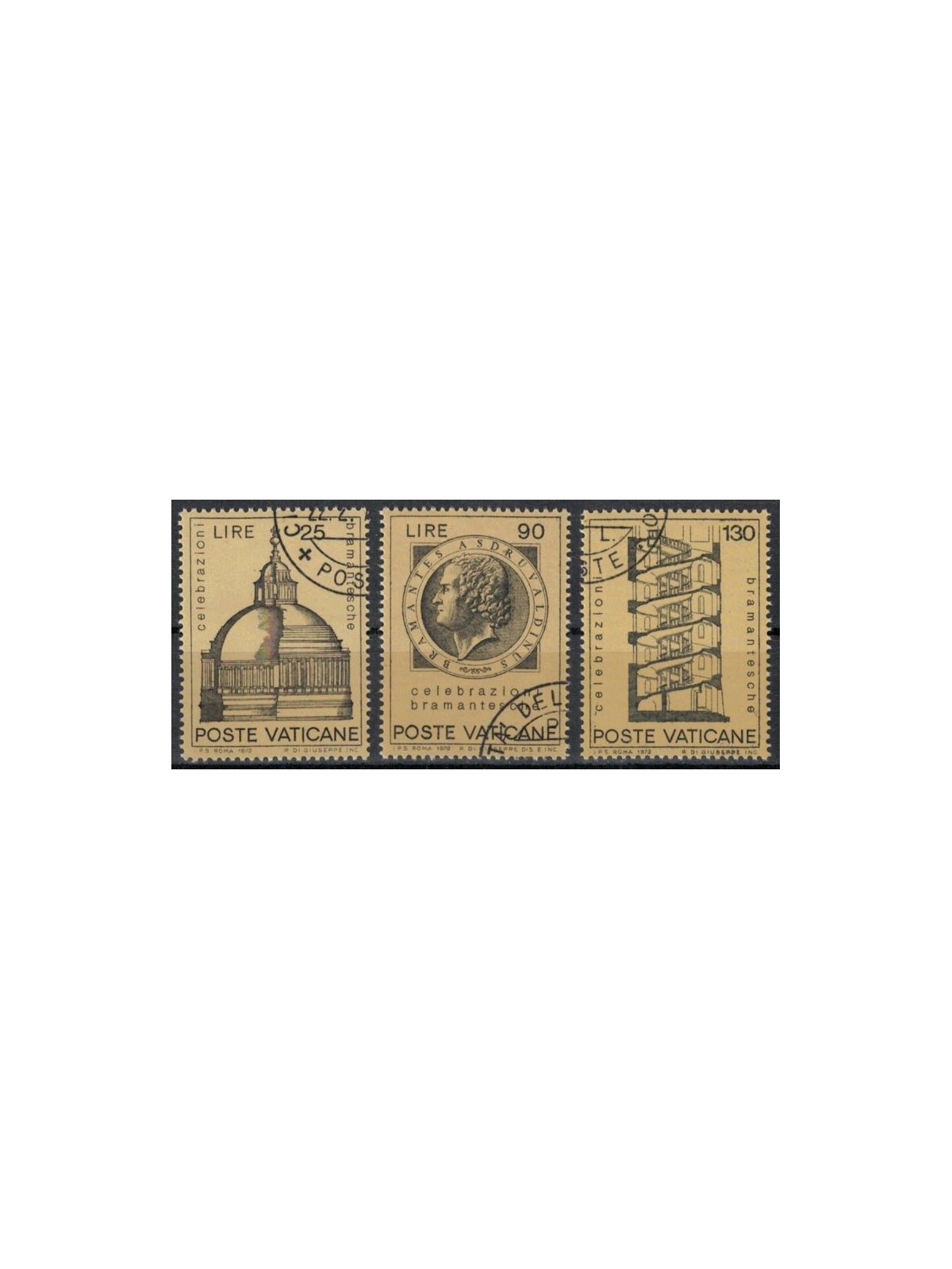 VATICAN 1972 Bramante Celebrations 3v us