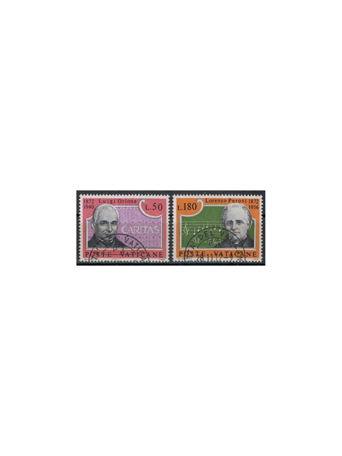 VATICAN 1972 Don Luigi Orione and Lorenzo Perosi 2v us