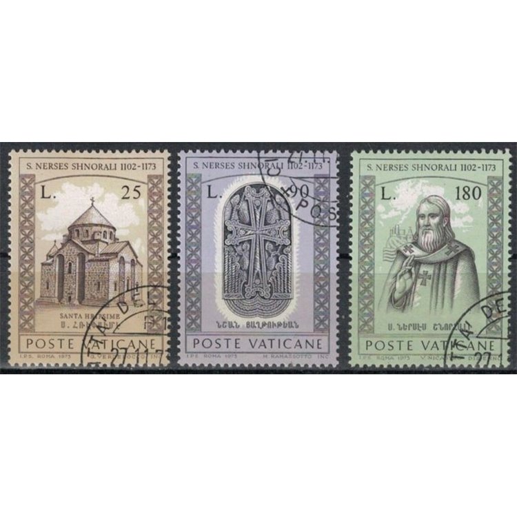 VATICANO 1973 San Narsete Shnorali 3v us