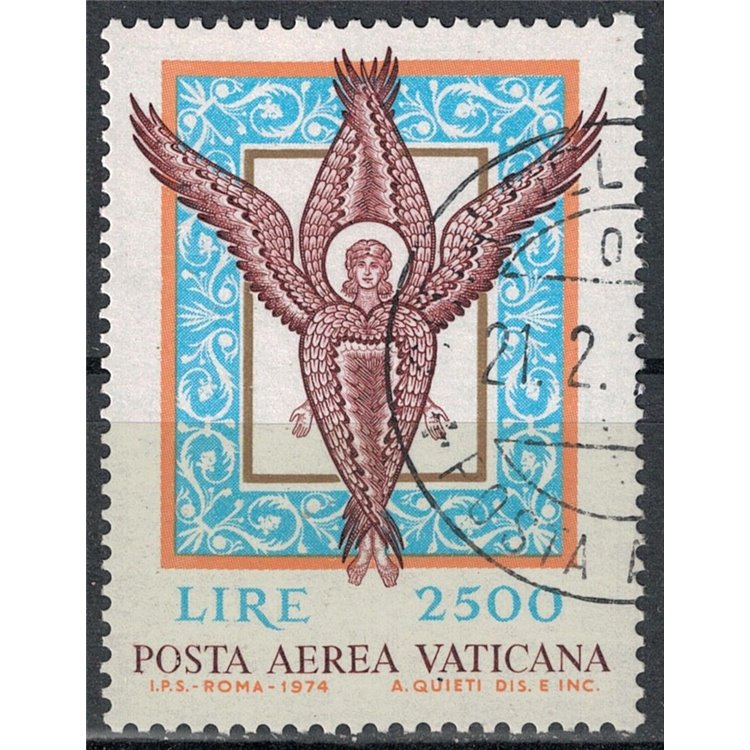 VATICAN 1974 Angel (airmail) us