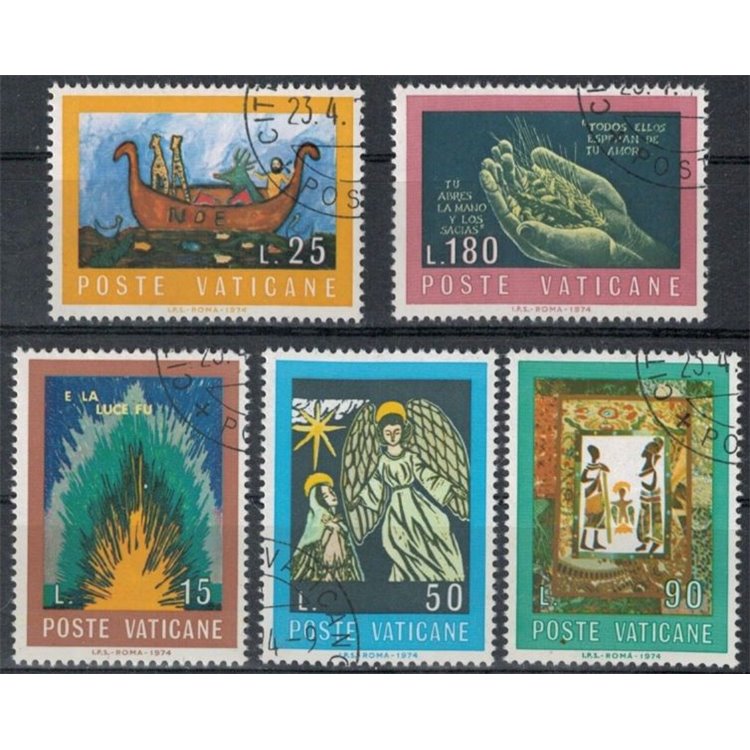 VATICAN 1974 Art Competition on the Bible 5v us