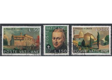 VATICAN 1975 Saint Paul of the Cross 3v us