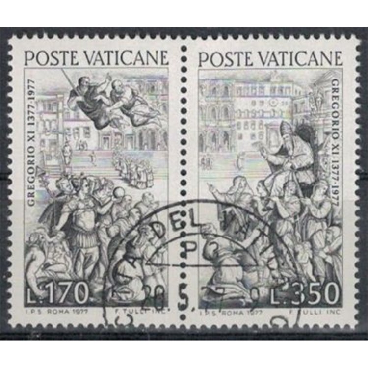 VATICANO 1977 Papa Gregorio XI 2v us