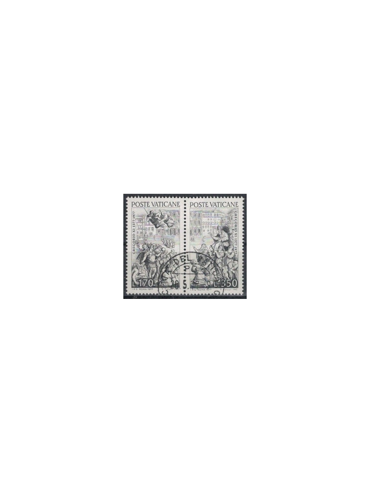 VATICANO 1977 Papa Gregorio XI 2v us