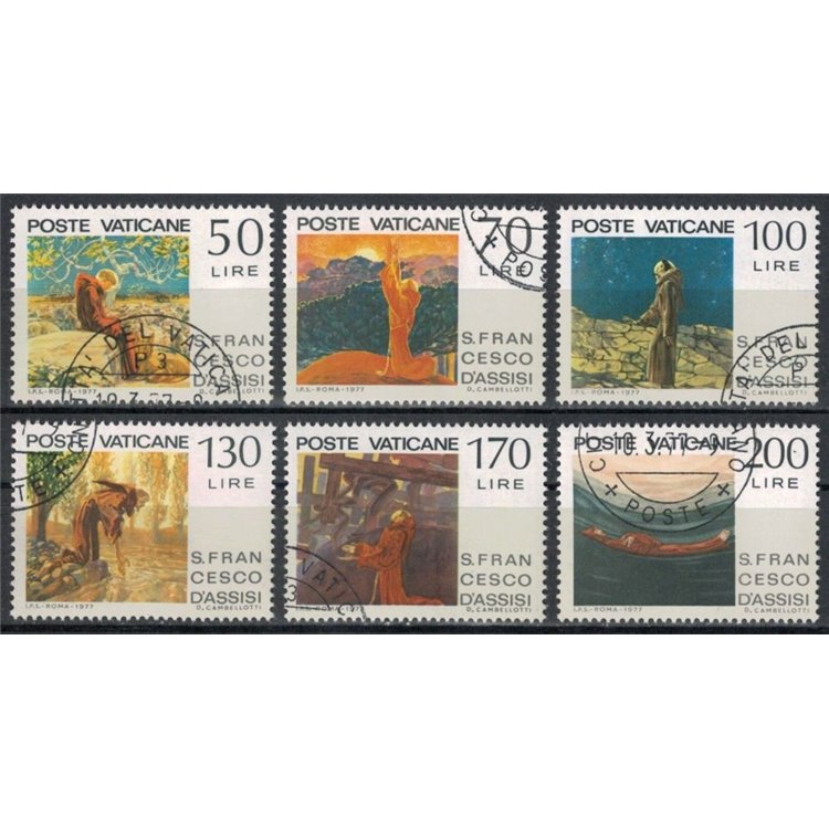 VATICANO 1977 San Francesco d'Assisi 6v us