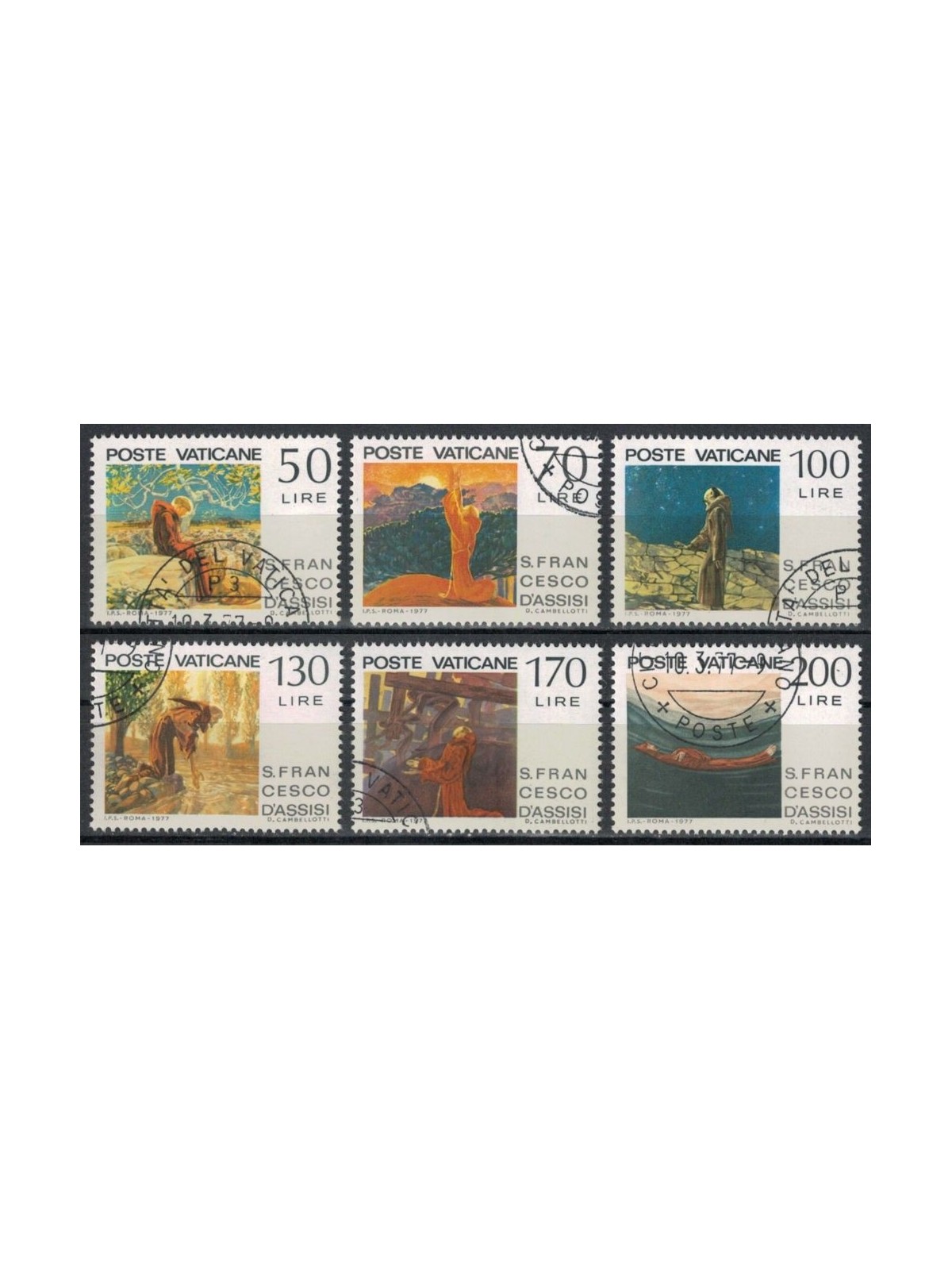 VATICANO 1977 San Francesco d'Assisi 6v us