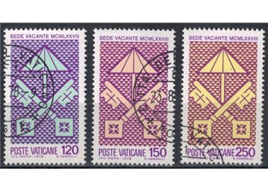 VATICAN 1978 Sede vacante Giovanni Paolo I 3v us
