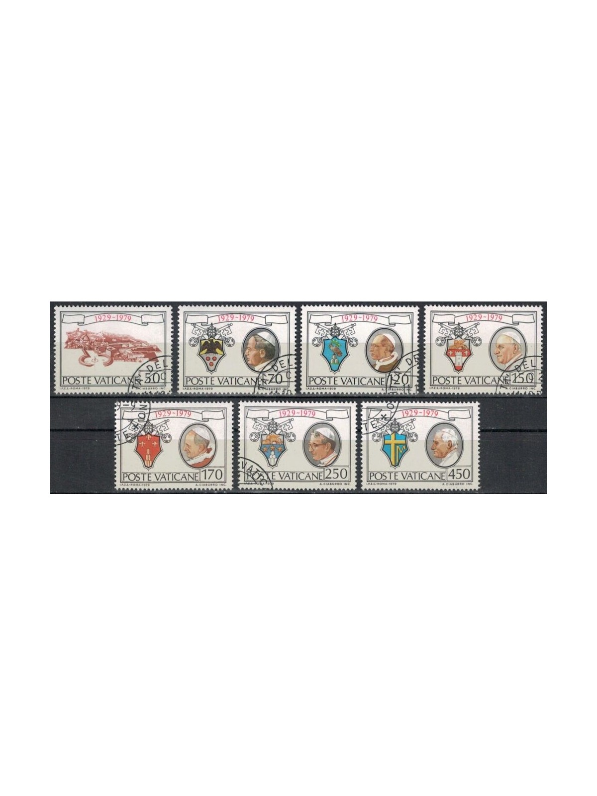 VATICAN 1979 Anniversary State 7v us