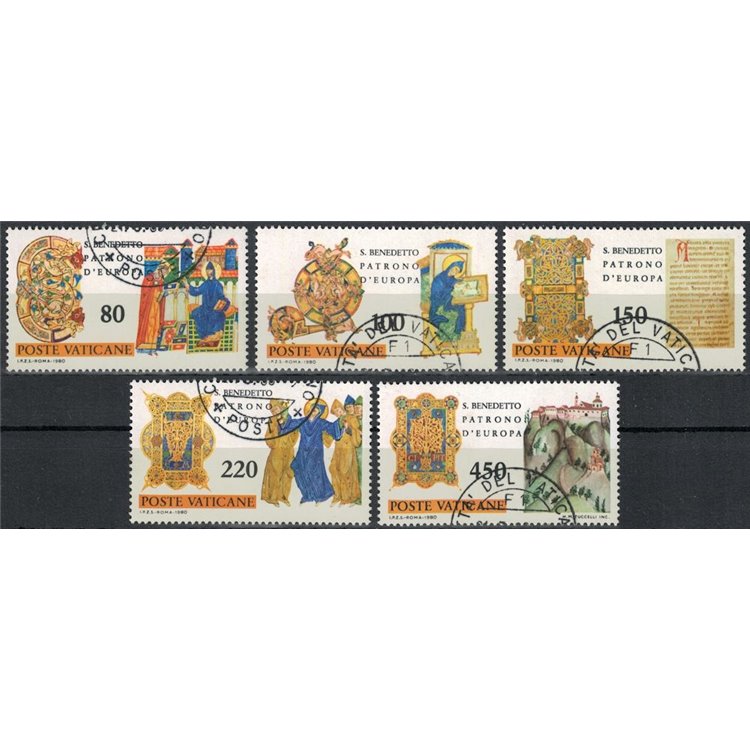 VATICANO 1980 San Benedetto da Norcia 5v us