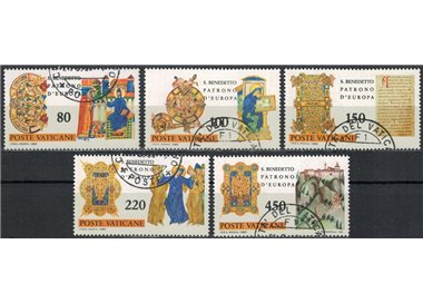 VATICANO 1980 San Benedetto da Norcia 5v us