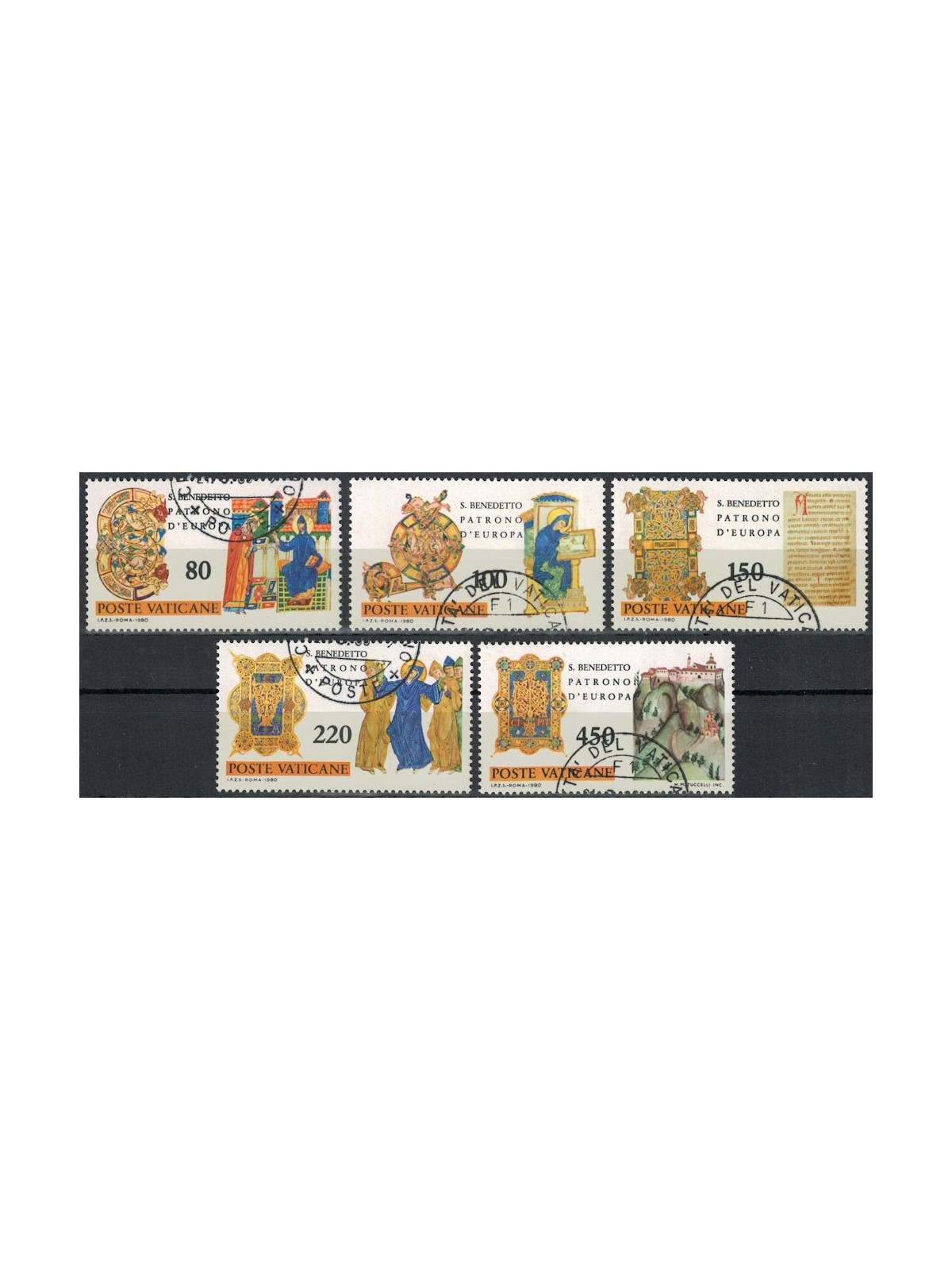 VATICAN 1980 Saint Benedict of Norcia 5v us