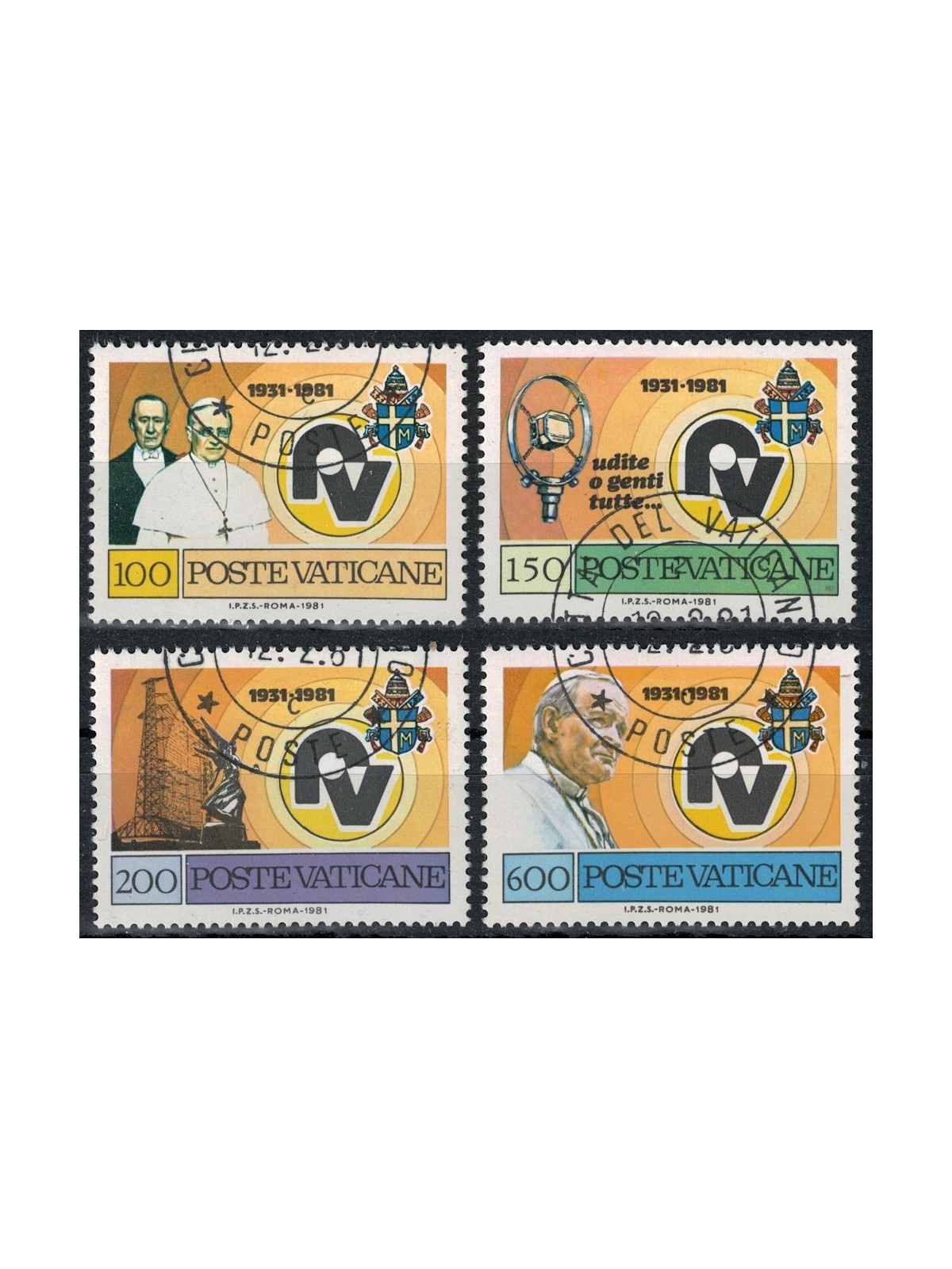 VATICANO 1981 Radio Vaticana 4v us