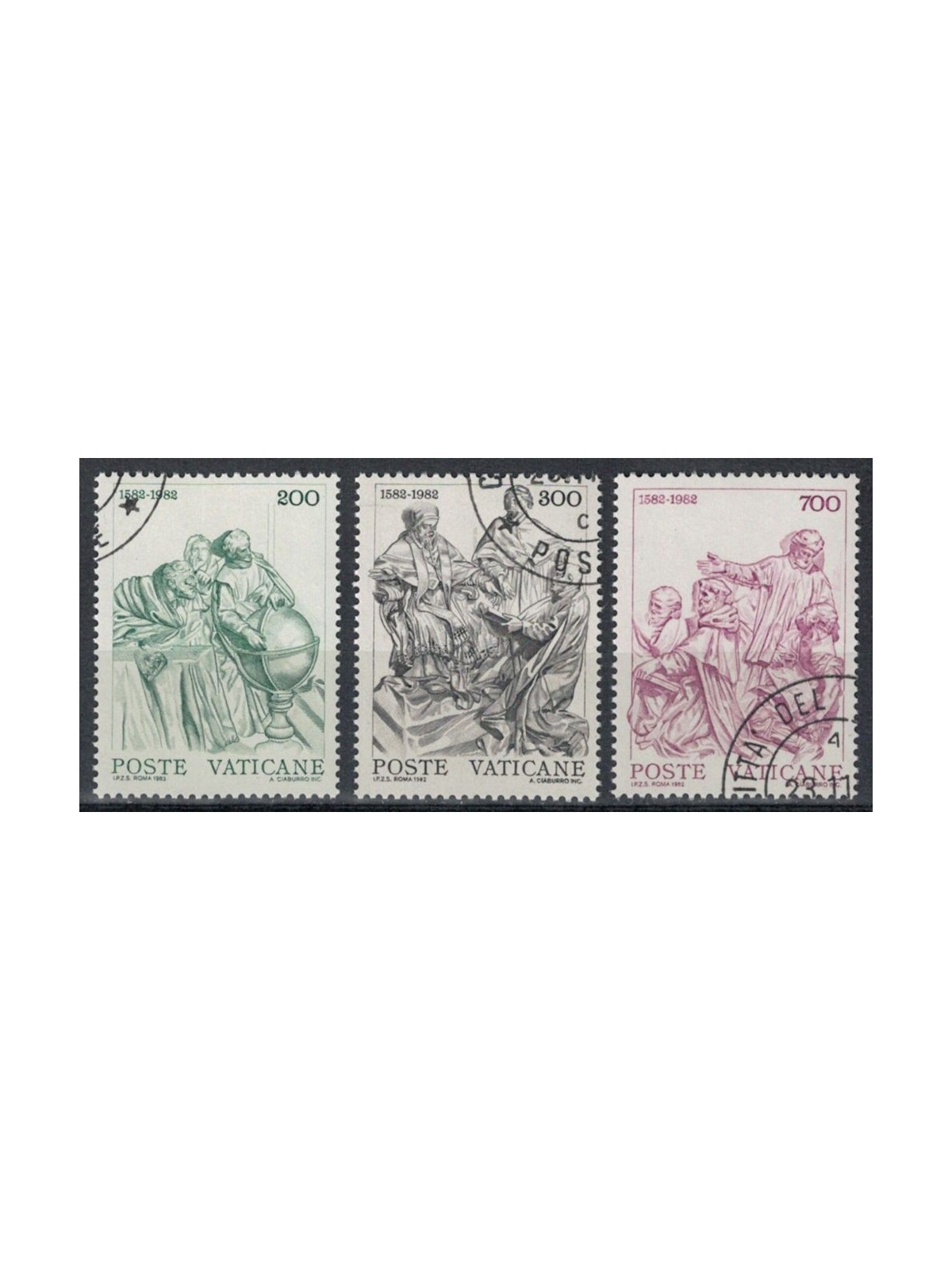 VATICANO 1982 Calendario Gregoriano 3v us