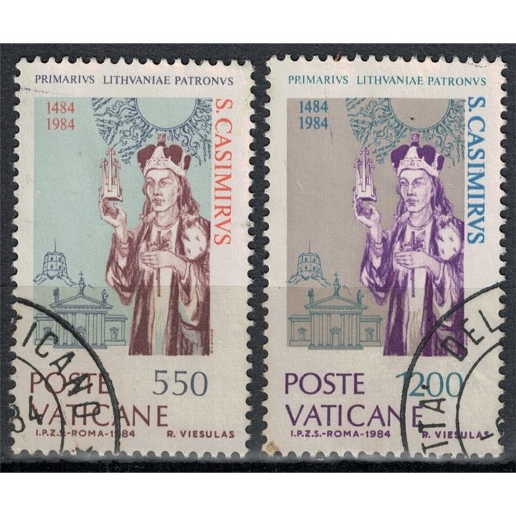VATICAN 1984 Saint Casimir of Lithuania 2v us