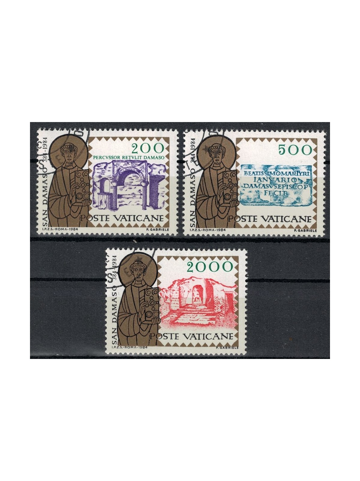 VATICANO 1984 San Damaso Papa 3v us
