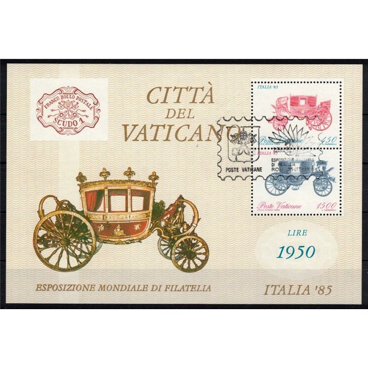 VATICANO 1985 Esposizione filatelica BF us
