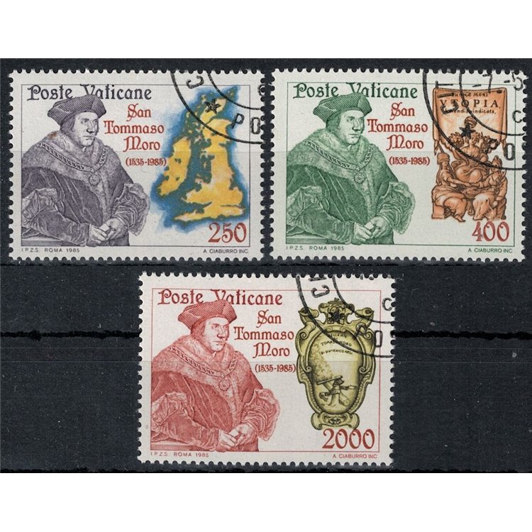 VATICANO 1985 San Tommaso Moro 3v us