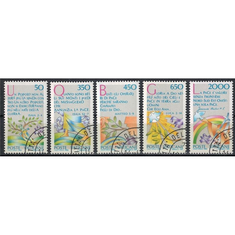 VATICAN 1986 Year of Peace 5v us