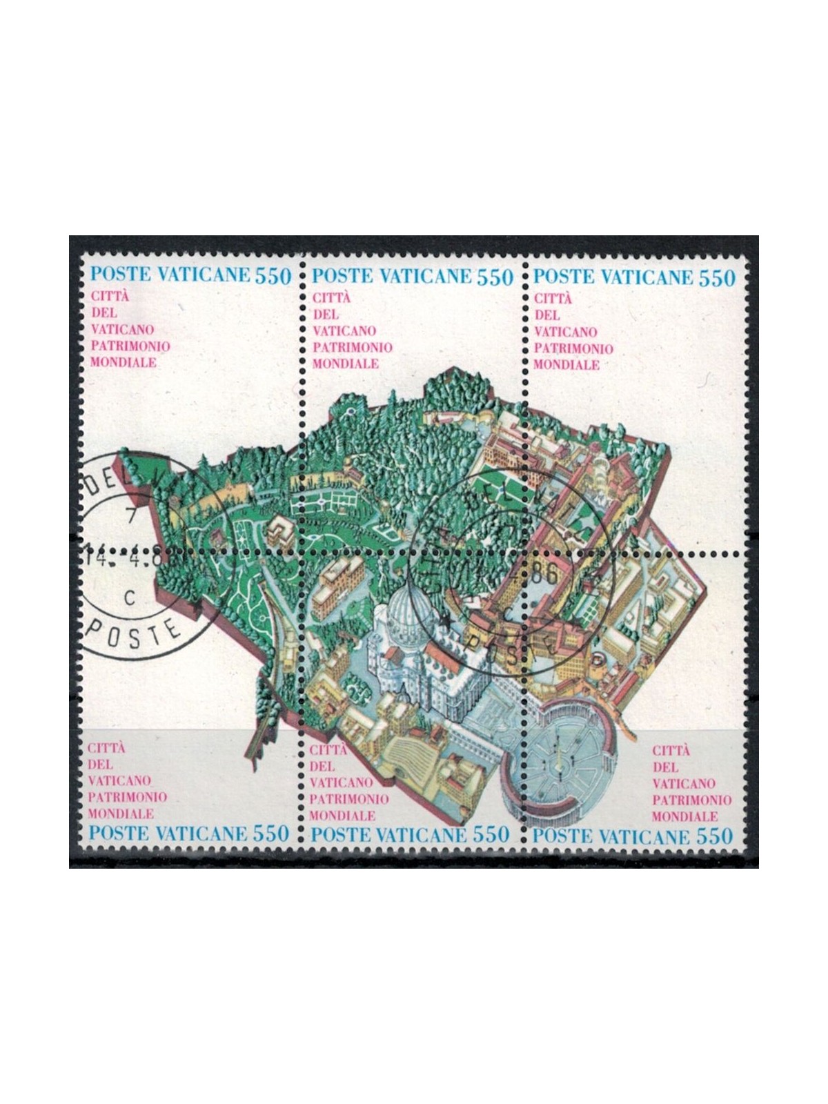 VATICAN 1986 World Heritage 6v us