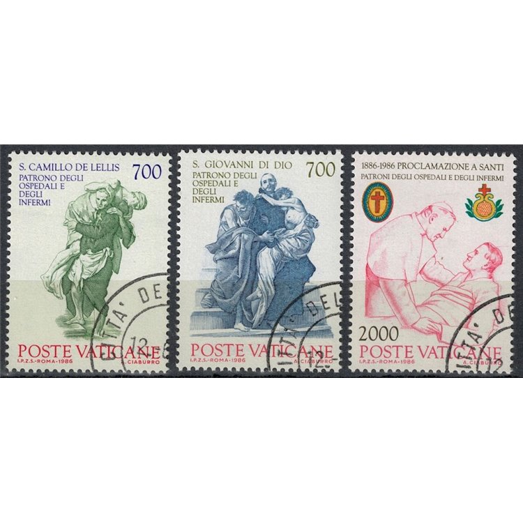 VATICANO 1986 Santi Camillo de Lellis e Giovanni di Dio 3v us