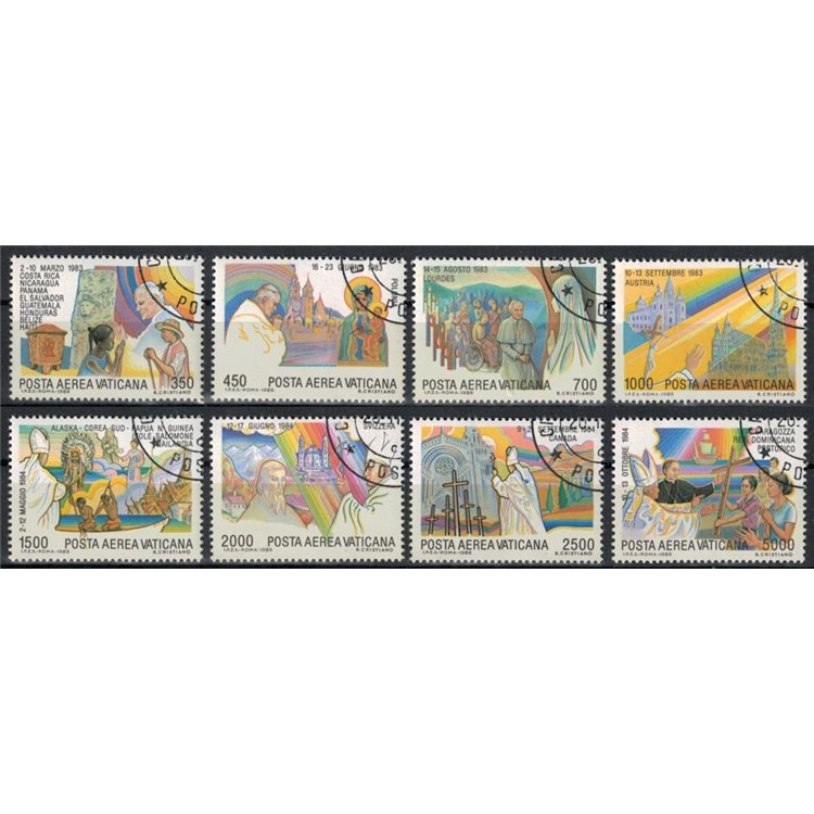 VATICANO 1986 Viaggi di Giovanni Paolo II 8v us