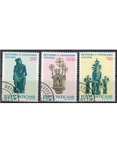 VATICAN 1987 Baptism of Lithuania 3v us
