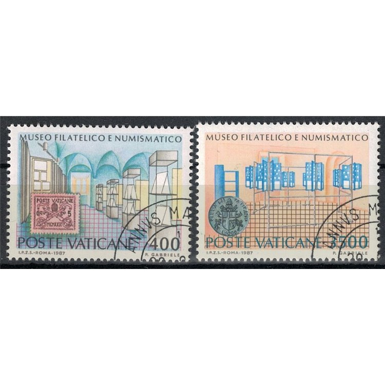 VATICAN 1987 Philatelic and Numismatic Museum 2v us