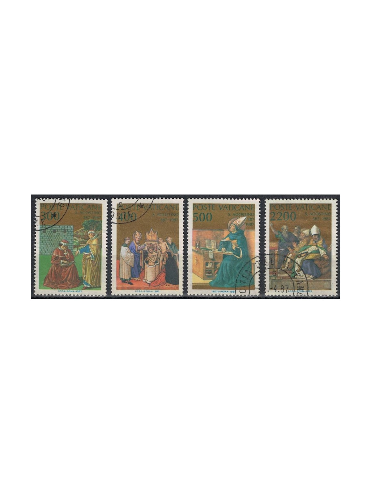 VATICANO 1987 S. Agostino 4v us