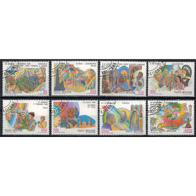 VATICANO 1987 Viaggi di Giovanni Paolo II 8v us