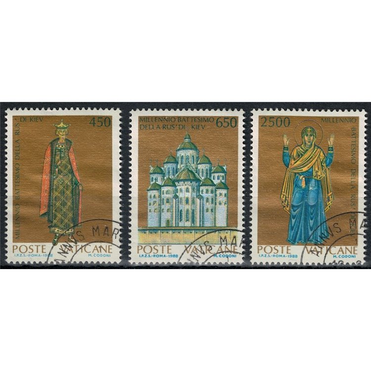 VATICAN 1988 Baptism of Kievan Rus' 3v us